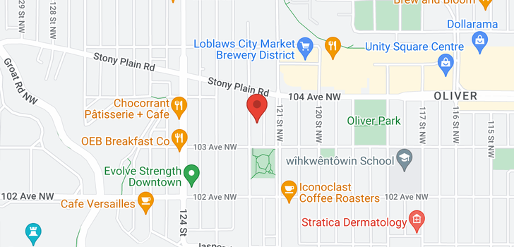 map of 10323 122 ST NW